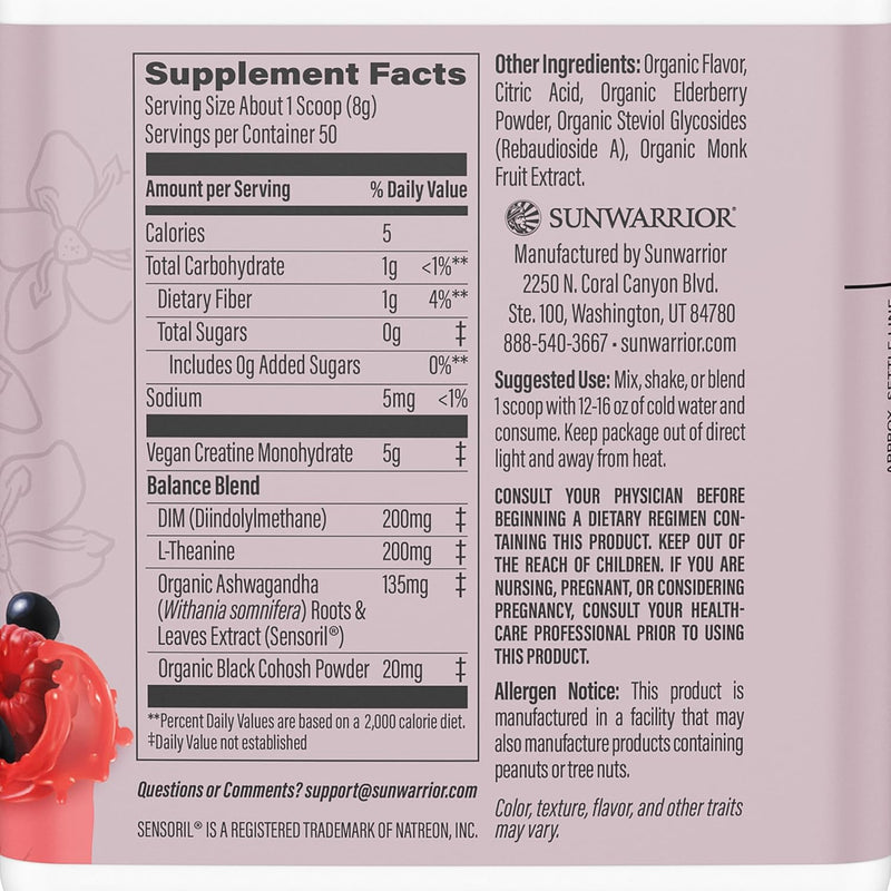 sunwarrior-creatine-for-women-monohydrate-powder-micronized-pre-workout-recovery-supplement-support-muscle-building-strength-training-cognition-vegan-and-easily-mixes-50-servings-raspberry-lemonade-2