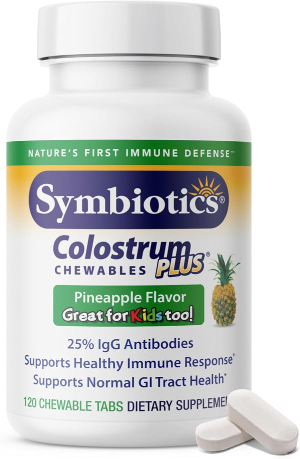 symbiotics-colostrum-120ct-chewables-plus---immunity-support-for-adult-kids---lactoferrin-supplement-colostrum-protein---supports-digestion-gut---25-lgg-antibodies-gluten-free---pineapple-1