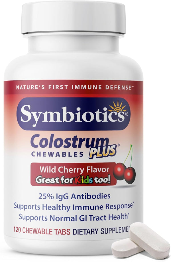 symbiotics-colostrum-120ct-chewables-plus---immunity-support-for-adult-kids---lactoferrin-supplement-colostrum-protein---supports-digestion-gut---25-lgg-antibodies-gluten-free---wild-cherry-1