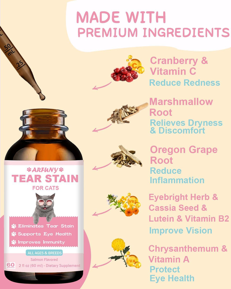 tear-stain-supplement-for-cat---prevent-and-eliminate-cats-tear-stains---eye-health-immune-system-support---with-cranberry-marshmallow-vitamins---salmon-flavor-60ml-3
