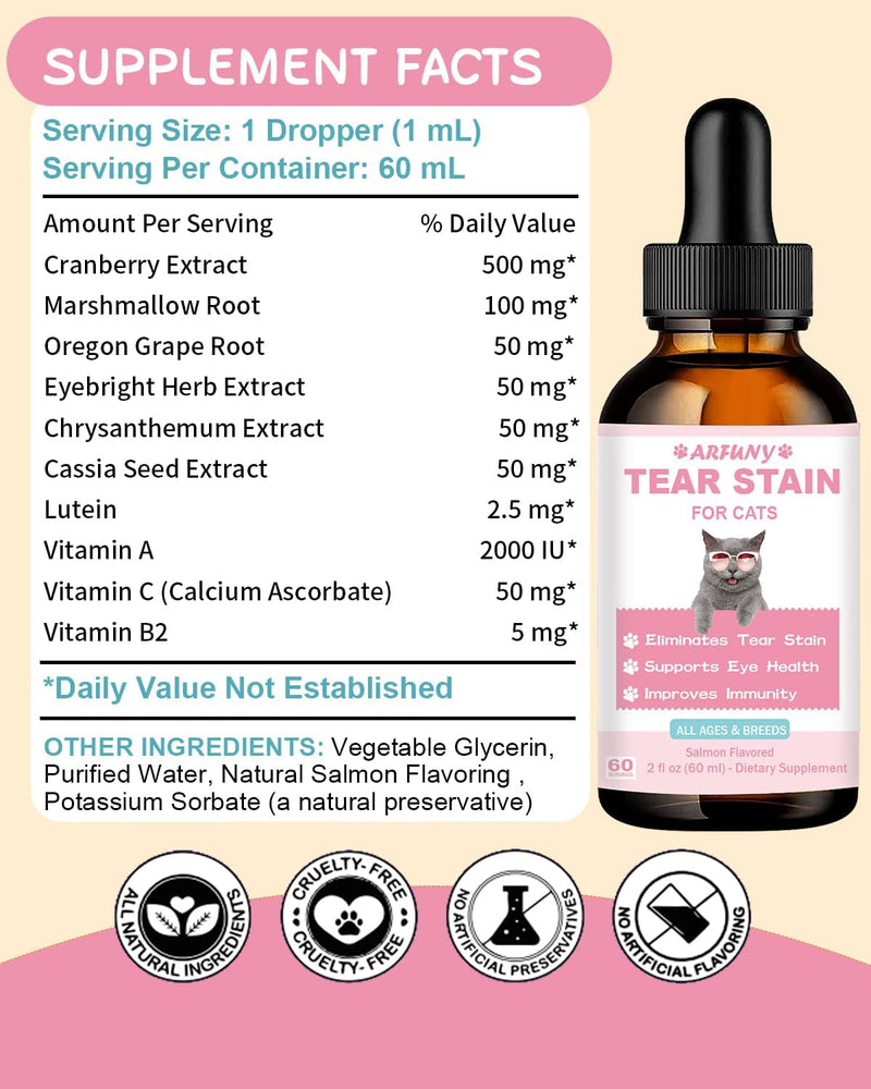 tear-stain-supplement-for-cat---prevent-and-eliminate-cats-tear-stains---eye-health-immune-system-support---with-cranberry-marshmallow-vitamins---salmon-flavor-60ml-4