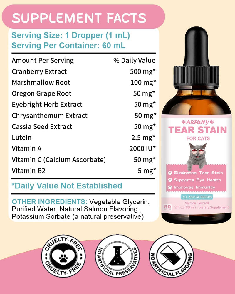 tear-stain-supplement-for-cat---prevent-and-eliminate-cats-tear-stains---eye-health-immune-system-support---with-cranberry-marshmallow-vitamins---salmon-flavor-60ml-6