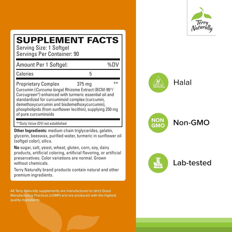 terry-naturally-curamed-375mg---antioxidant-supplement-for-brain-immune-health-support---dietary-supplement-with-curcumin-turmeric-essential-oil---herbal-liver-support---90-softgels-2