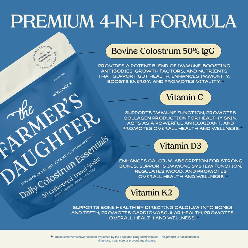 the-farmers-daughter-colostrum-powder-with-vitamin-c-d3-k2-for-gut-health-bloating-hair-skin-nails-immunity-grass-fed-50-igg-supplement-unflavored-30-individual-travel-stick-packs-5