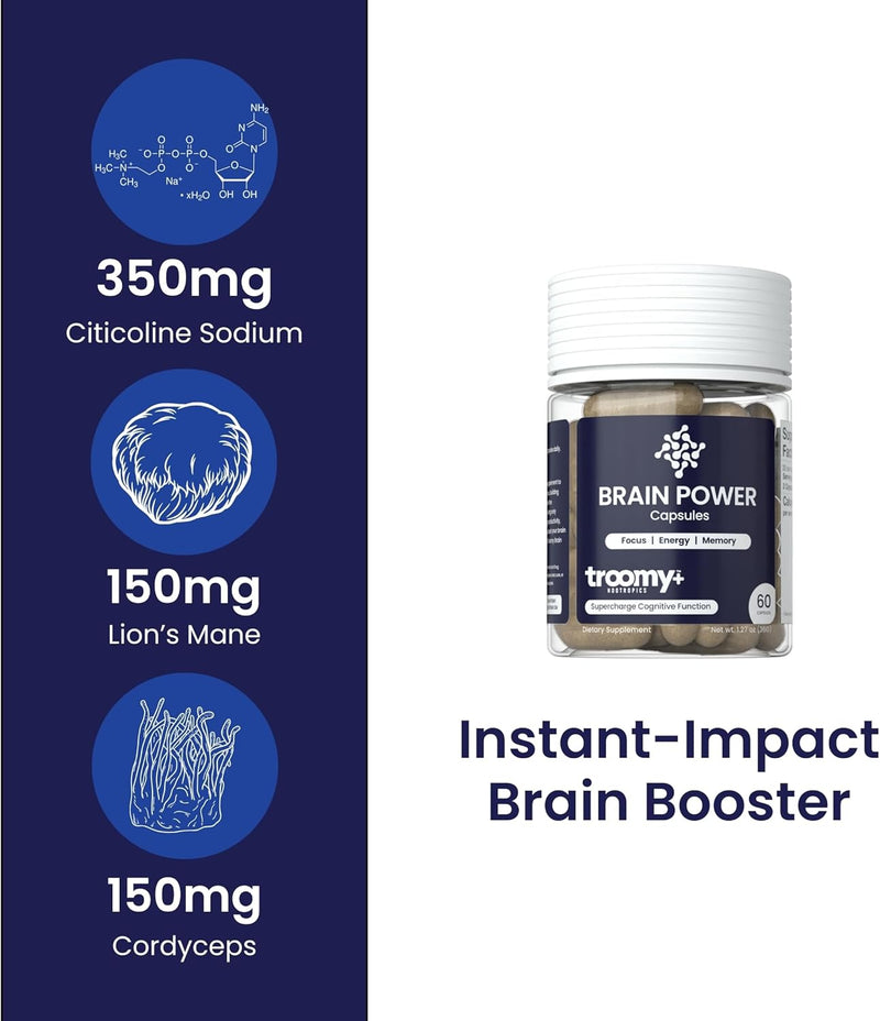 troomy-brain-power---focus-and-memory-supplement-for-brain-citicoline-lions-mane-cordyceps-enhance-brain-function-and-memory---60-capsules-2