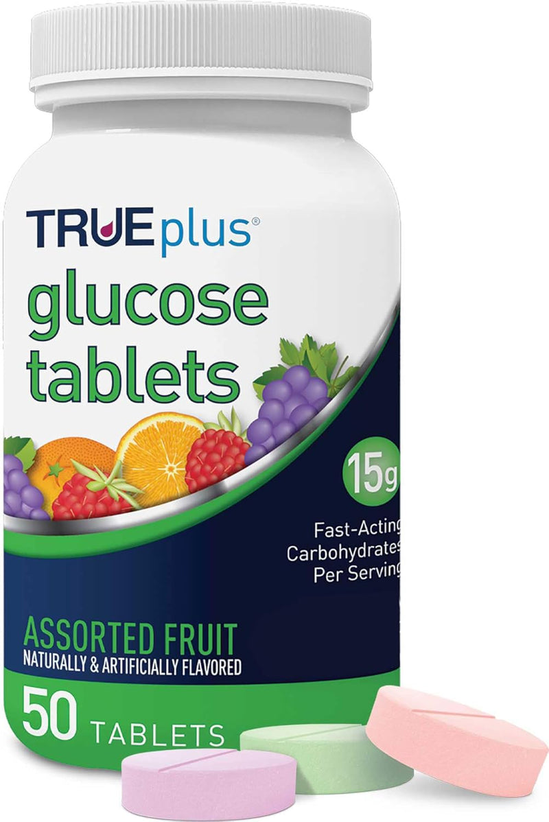 trueplus-glucose-tablets-assorted-flavor-grape-raspberry-orange---50ct-bottle-1-3