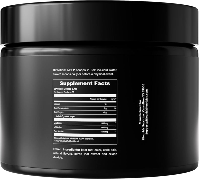 upnourish-nitric-oxide-booster---l-arginine-l-citrulline-supplements-for-men-women-with-beta-alanine---support-energy-circulation-blood-pressure-and-flow-mixed-berry-flavor-30-servings-4