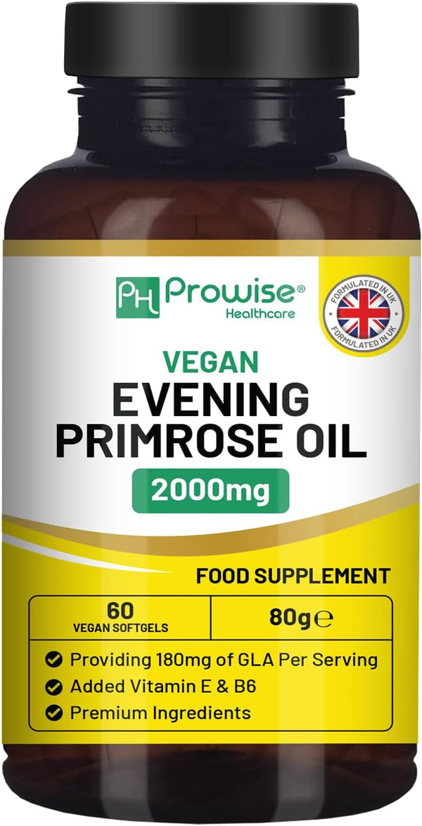 vegan-evening-primrose-oil-2000mg-with-vitamin-e-b6-60-vegan-softgels-pure-cold-pressed-i-180mg-gla-per-capsule-i-womens-health-i-premium-quality-i-by-prowise-healthcare-1