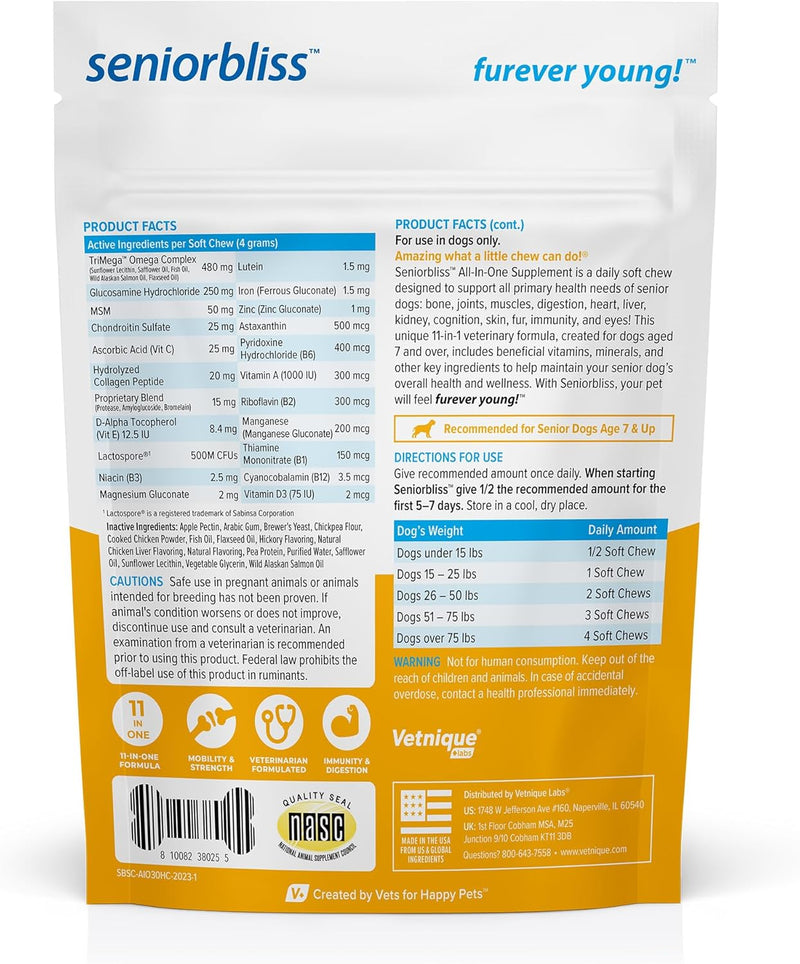 vetnique-seniorbliss-senior-dog-multivitamin-with-glucosamine-omega-3-fish-oil-and-probiotics---for-dog-joints-digestive-and-immune-support-for-optimal-health-all-in-one-daily-vitamin-30-ct-2