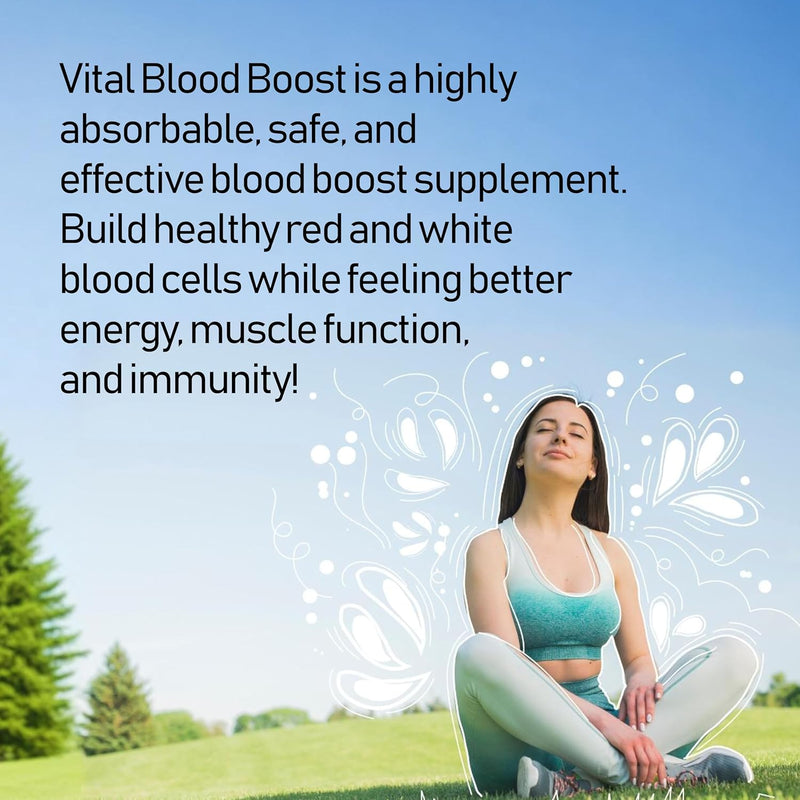 vital-blood-boost---dietary-supplement-for-white-and-red-blood-cell-support---iron-with-selenium-zinc-vitamin-b12-folic-acid---90-tablets-90-day-supply-5