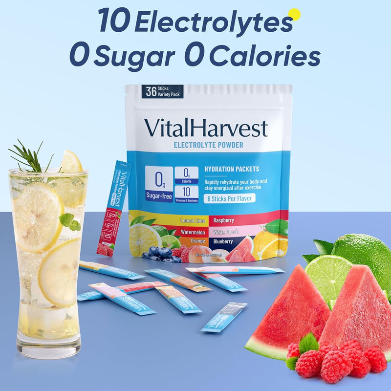 vitalharvest-36-sticks-electrolytes-powder-packets-6-flavors-sugar-free-hydration-packets-electrolyte-liquid-daily-iv-drink-mix-with-lemon-lime-watermelon-orange-raspberry-white-peach-blueberry-5