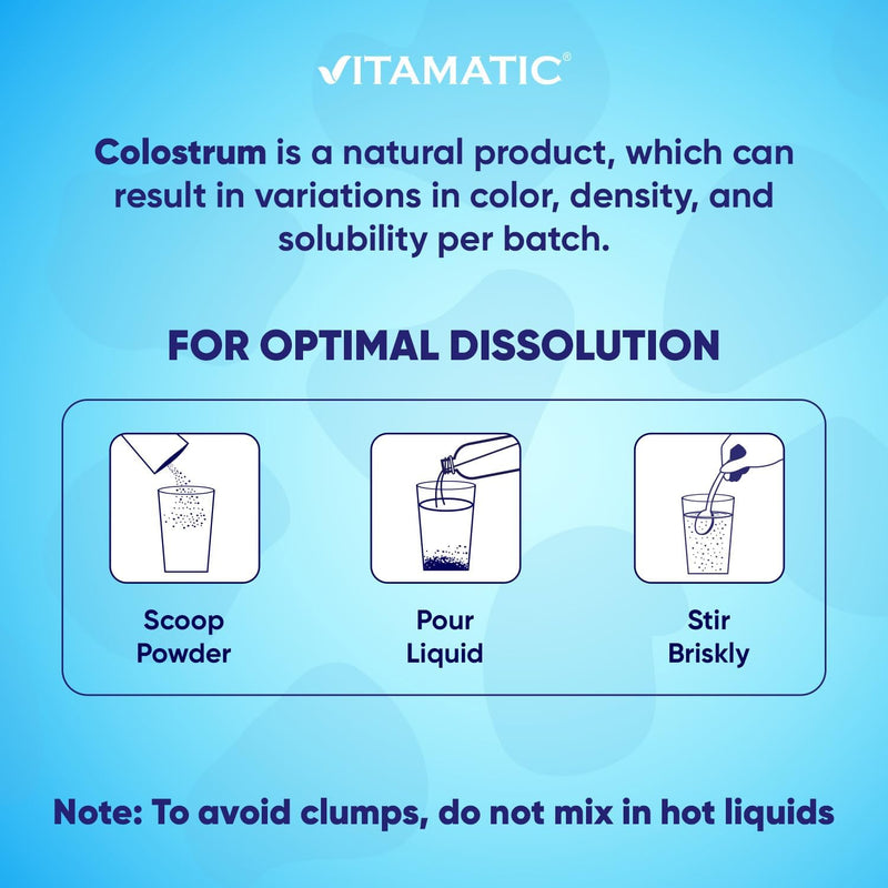 vitamatic-bovine-colostrum-collagen-powder---supplement-for-gut-health-hair-growth-beauty-muscle-recovery-immune-support---easy-to-mix---unflavored---454-gram-16-oz-3