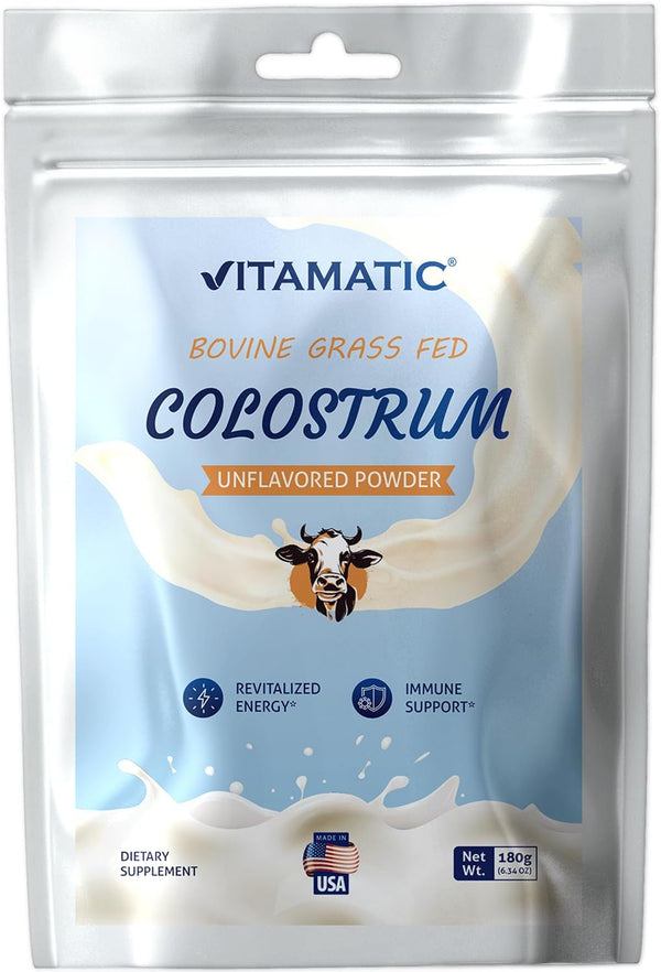 vitamatic-bovine-colostrum-powder-180-gram-634-oz---supplement-for-gut-health-hair-growth-beauty-muscle-recovery-immune-support---easy-to-mix---unflavored-1