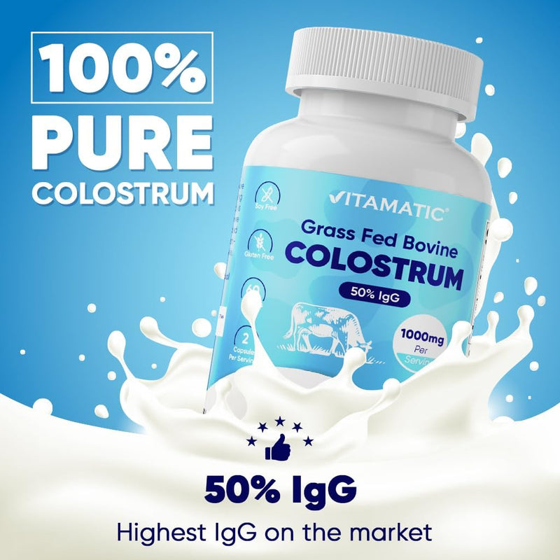 vitamatic-bovine-colostrum-supplement-1000-mg-per-serving---50-highest-igg---supplement-for-gut-health-hair-growth-beauty-muscle-recovery-immune-support---120-capsules-3