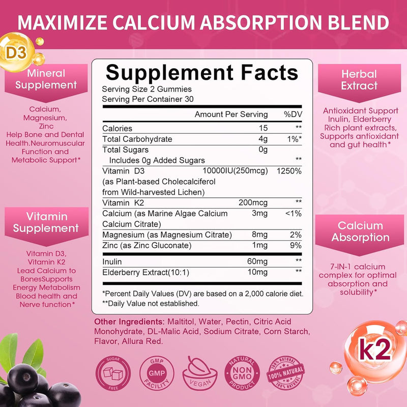 vitamin-d3-10000-iu-k2-mk-7-200mcg-wcalcium-magnesium-zinc-elderberry-inulin-highly-bioavailable-enhanced-absorption-for-immune-bone-support--k2-d3-vitamin-supplement-vegan-gummies-2
