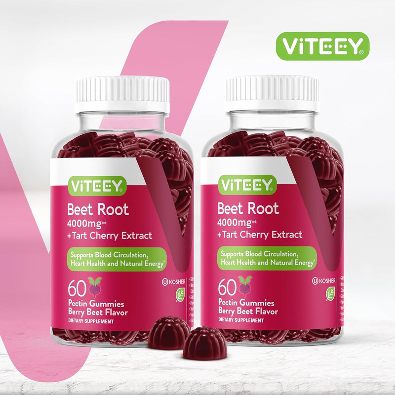 viteey-beet-root-gummies-4000mg-with-tart-cherry---for-healthy-blood-pressure-support---vegan-gelatin-free-gluten-free---tasty-chewable-berry-beet-flavored-gummy-2