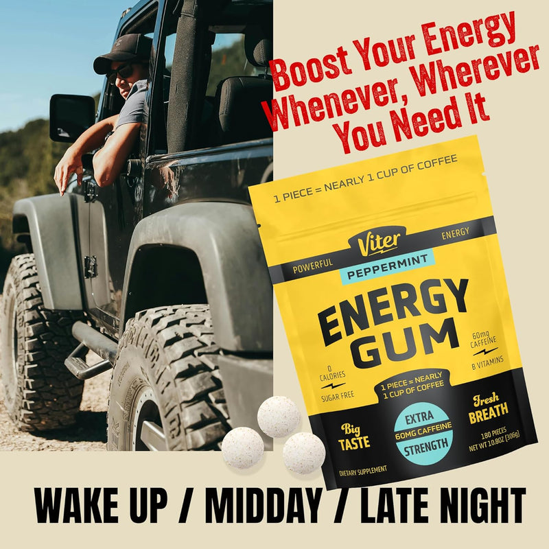 viter-energy-60mg-caffeine-gum-peppermint-flavor-180-pieces---sugar-free-vitamin-b3-b6-b9-b12-zero-calories-caffeinated-energy-chews-nootropic-focus-supplement-for-men-women-5