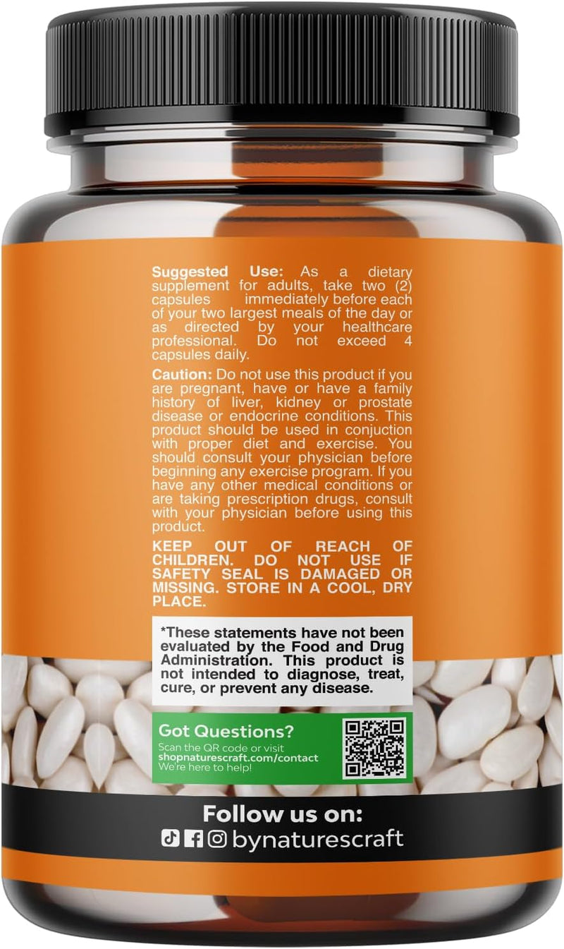 white-kidney-bean-extract-carb-blocker---white-kidney-beans-supplement-for-weight-loss-reduce-calories-from-starchy-food---glucose-support-carb-control-supplements---60-capsules-2