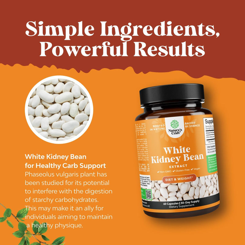 white-kidney-bean-extract-carb-blocker---white-kidney-beans-supplement-for-weight-loss-reduce-calories-from-starchy-food---glucose-support-carb-control-supplements---60-capsules-5