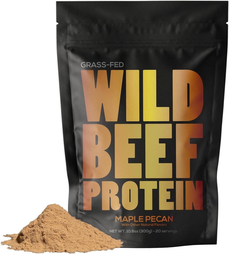 wild-grass-fed-beef-protein-powder-with-beef-organs-complex---sugar-free-protein-shake---low-carb-calories---ketopaleocarnivore-friendly---wheybloatinglactose-free---maple-pecan-10oz-1