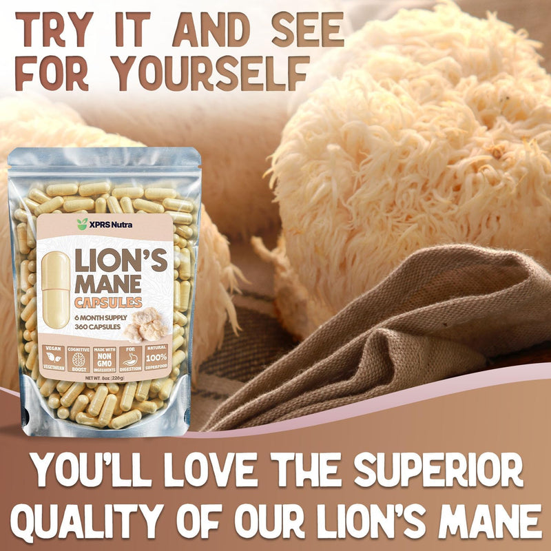 xprs-nutra-organic-lions-mane-supplement-capsules---360-count-180-day-supply-of-premium-lions-mane-mushroom-capsules-for-mental-clarity-cognition-and-immunity-lions-mane-powder-capsules-5