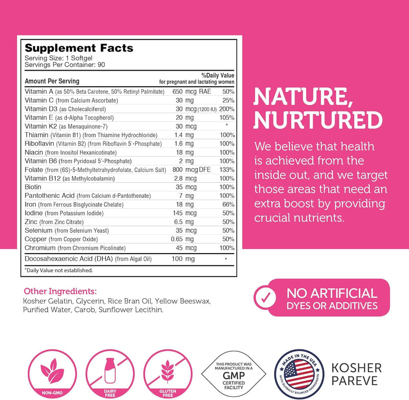 zahler-mighty-mini-prenatal-vitamin-with-dha-folate---certified-kosher---all-natural-prenatal-vitamins---multivitamin-for-pregnant-women---19-prenatal-vitamins-including-folic-acid-90-softgels-5
