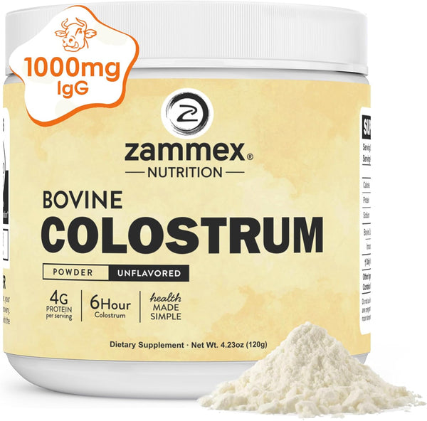 zammex-bovine-colostrum-powder-4000mg-for-immune-support-gut-health-hair-growth-grass-fed-organic-colostrum-supplement-for-humans-superfood-easy-to-mix-4g-protein-unflavored-30-servings-1