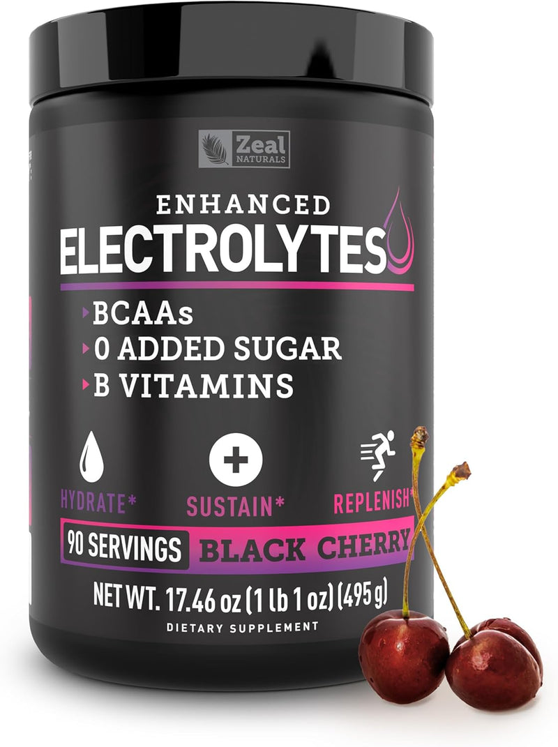zeal-naturals-electrolyte-powder-recovery-drink-90-servings-black-cherry-w-0-sugar-bcaas-b-vitamins-electrolyte-supplement-w-potassium-zinc-magnesium-for-hydration---keto-electrolytes-1