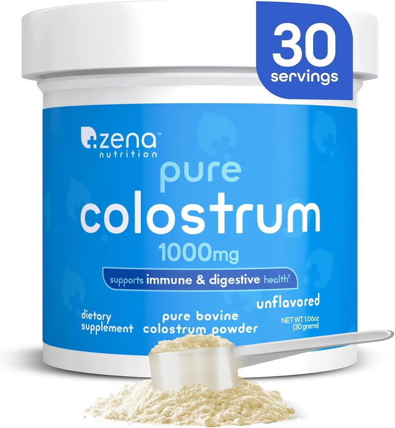 zena-nutrition-bovine-colostrum-powder-supplement-1000mg-pure-colostrum-supports-immune-and-digestive-health-promotes-gut-health-keto-gluten-free-fat-free-grass-fed-unflavored-30-servings-1