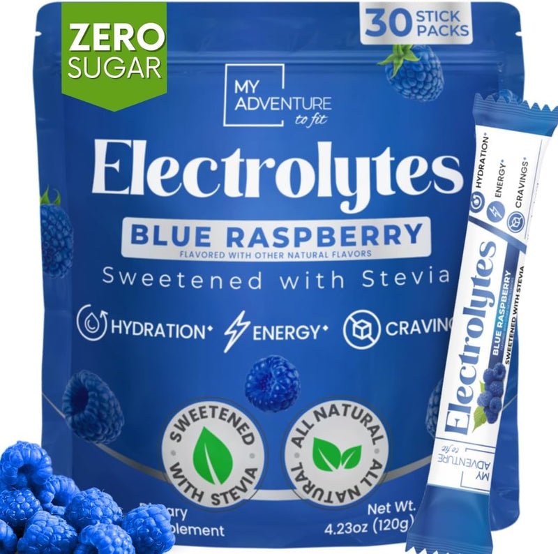 zero-sugar-blue-raspberry-electrolytes-powder-packets-30-pack---all-natural-ingredients-caffeine-free-energy-for-refreshing-hydration---vegan-keto-paleo---sugar-free-electrolytes-powder-no-sugar-1