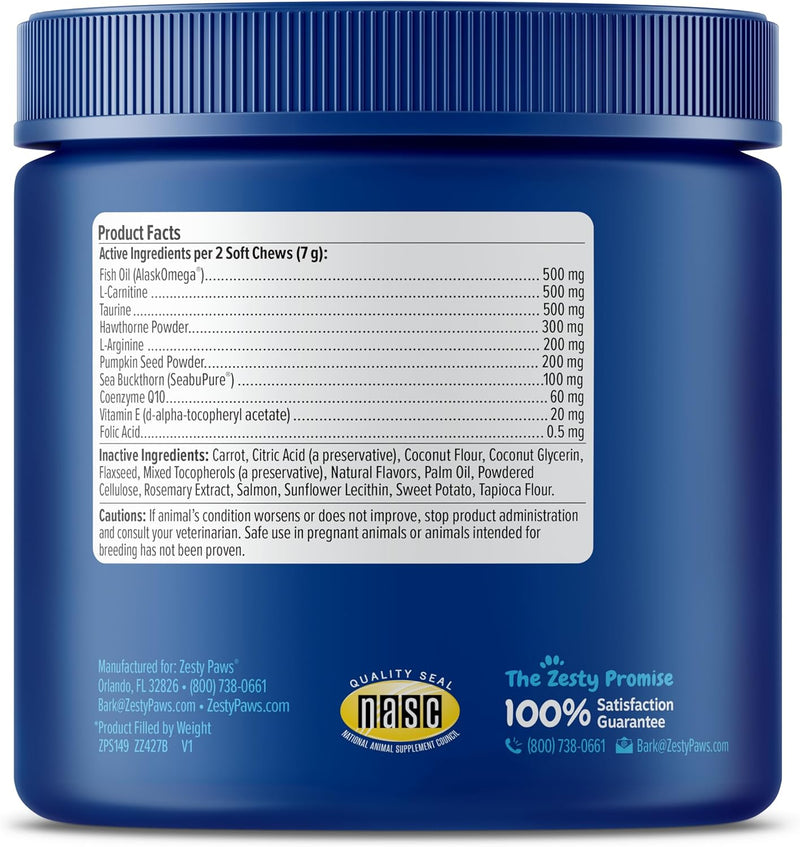 zesty-paws-cardiovascular-support-for-dogs---taurine-for-dogs---with-coq10-l-carnitine-sea-buckthorn---senior-heart-health---alaskomega-fish-oil-omega-3---senior---salmon---90-count-5